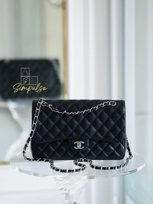 Chanel Jumbo Double Flap Caviar SHW