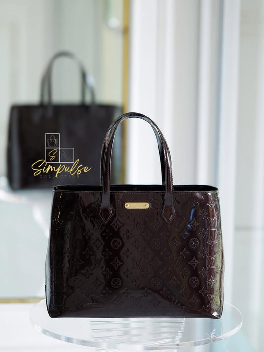 LOUIS VUITTON Amarante Mono Vernis Wiltshire Mm Bag