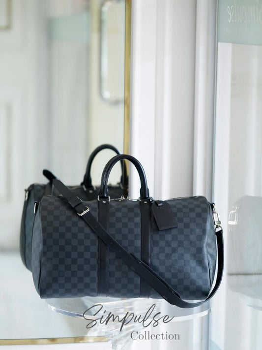 LOUIS VUITTON Keepall 45 Damier Graphite
