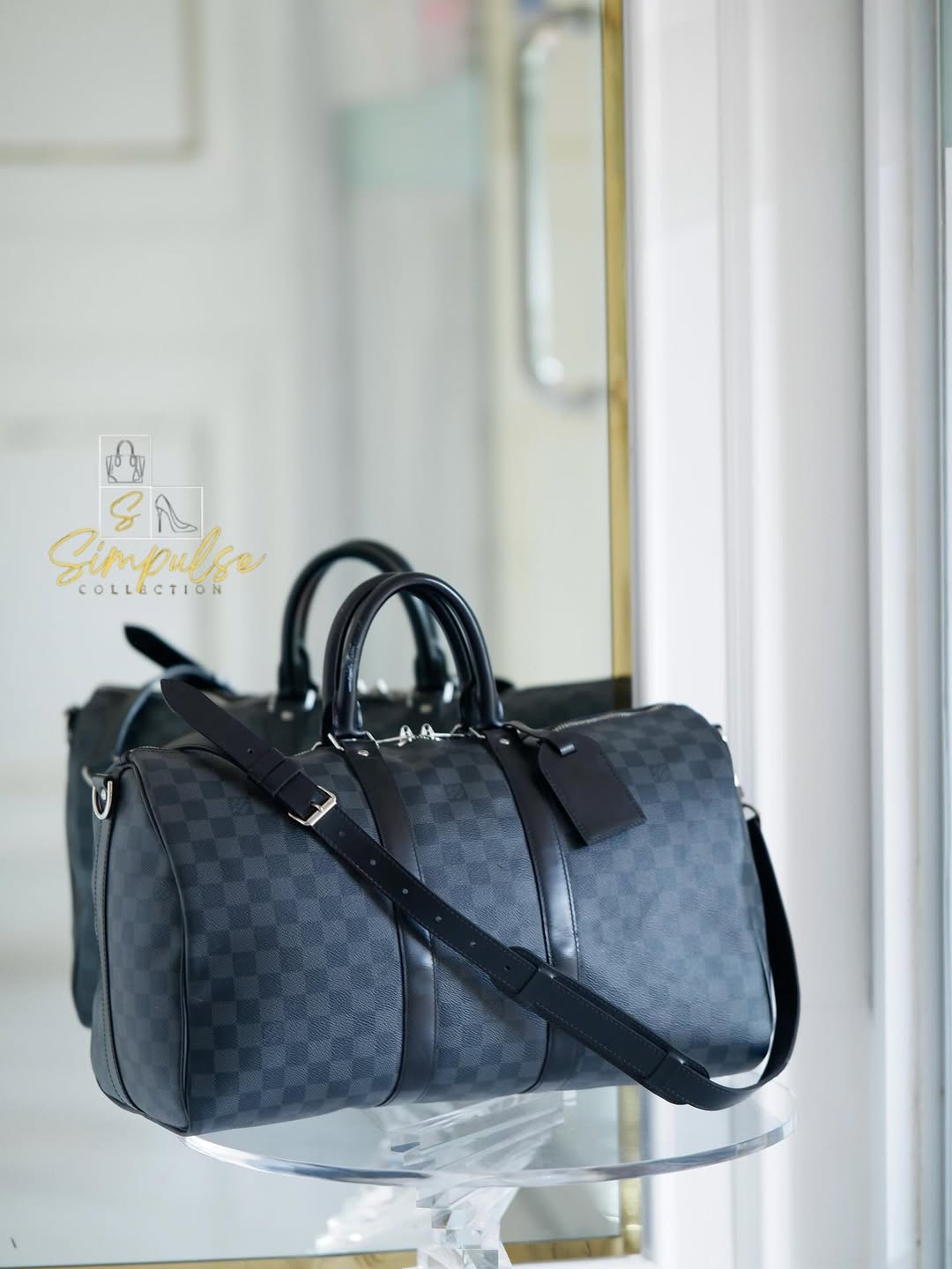 LOUIS VUITTON Keepall 45 Damier Graphite