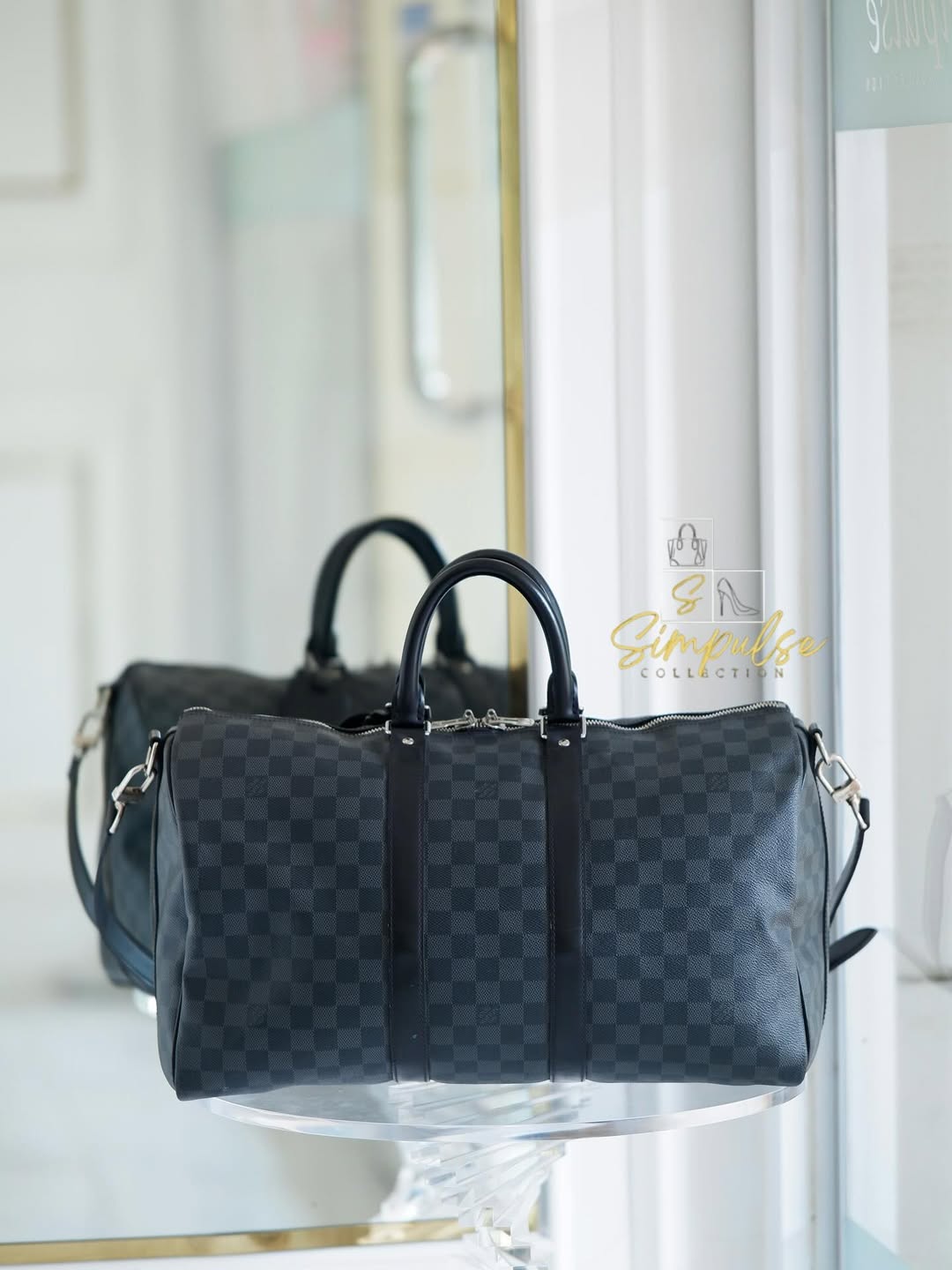 LOUIS VUITTON Keepall 45 Damier Graphite