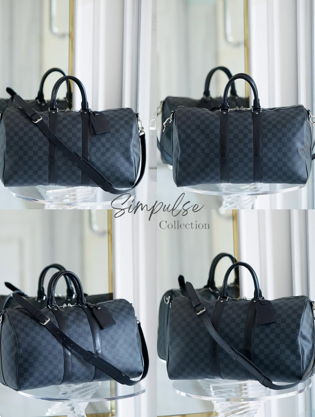 LOUIS VUITTON Keepall 45 Damier Graphite