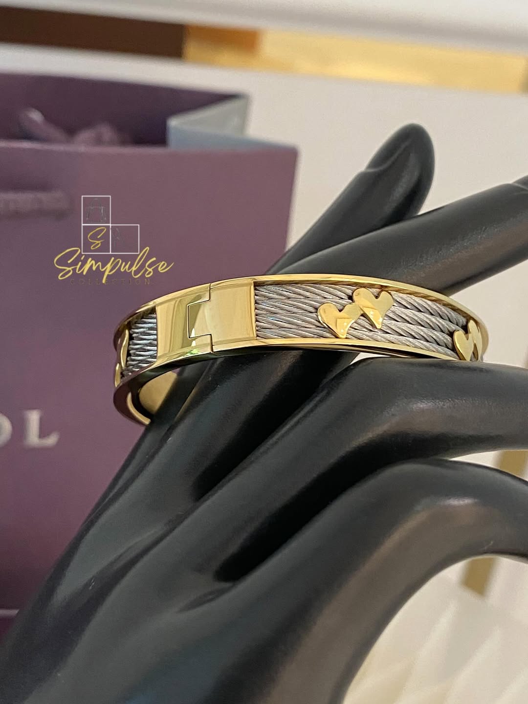 CHARIOL Forever Heart Bangle YG