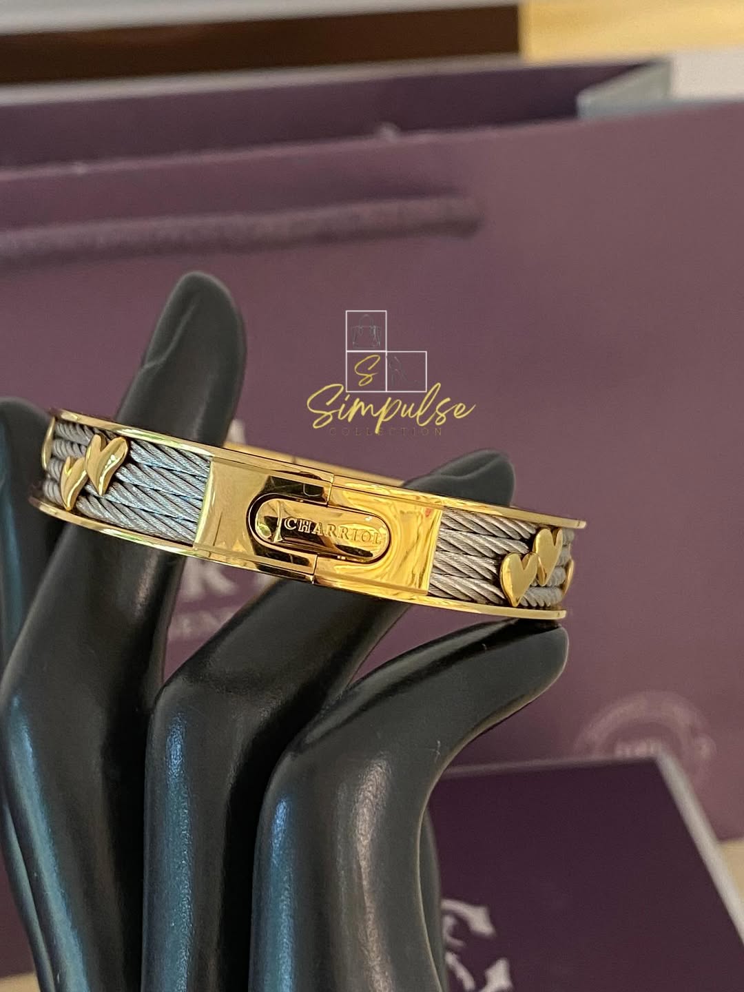 CHARIOL Forever Heart Bangle YG