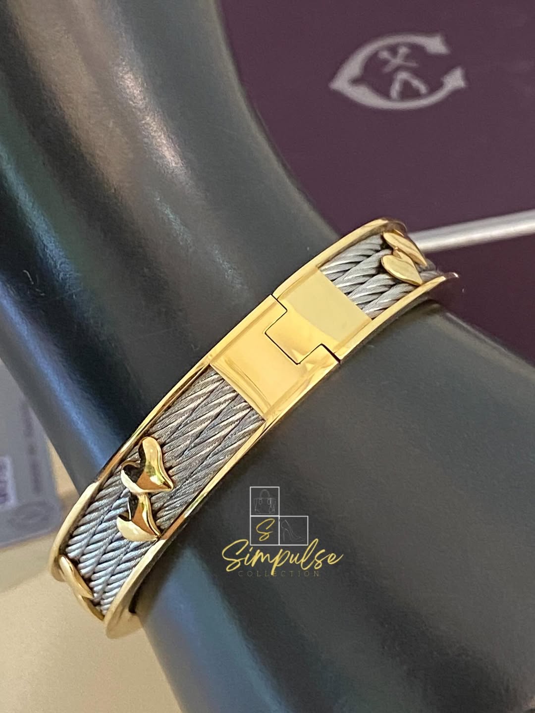 CHARIOL Forever Heart Bangle YG