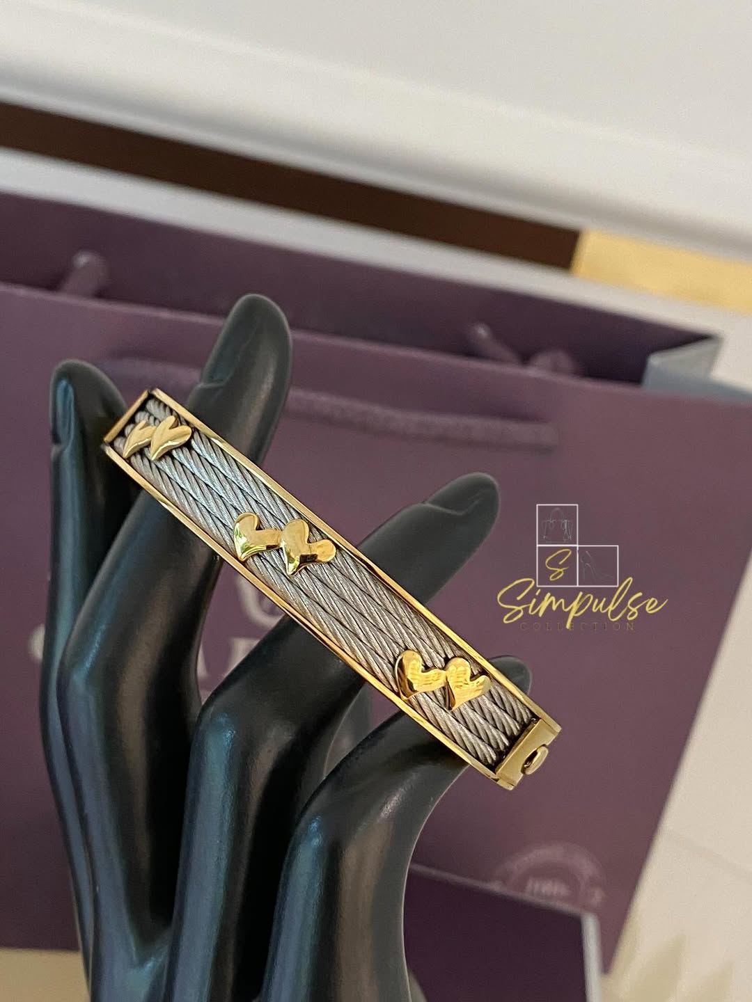 CHARIOL Forever Heart Bangle YG