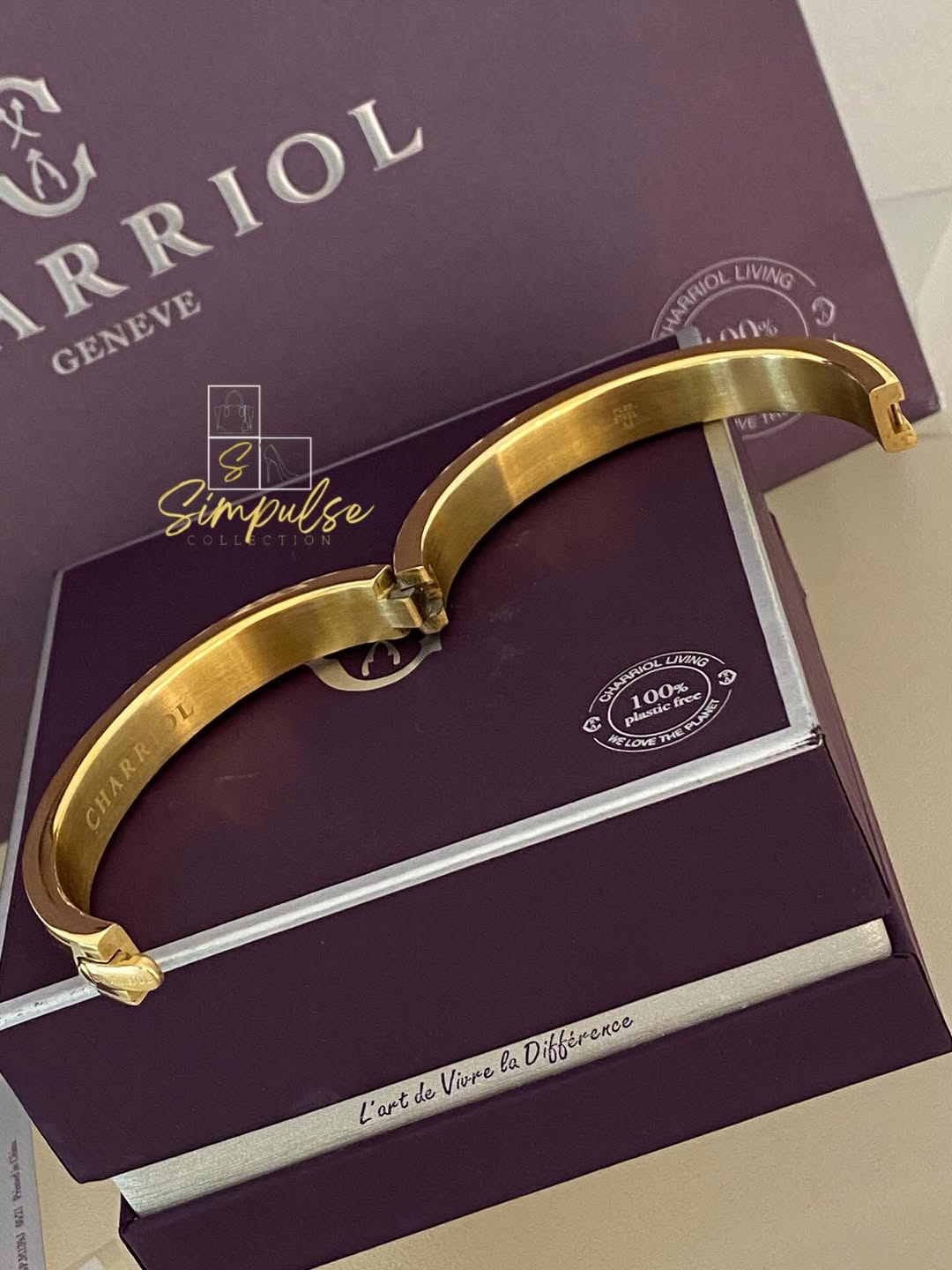 CHARIOL Forever Heart Bangle YG