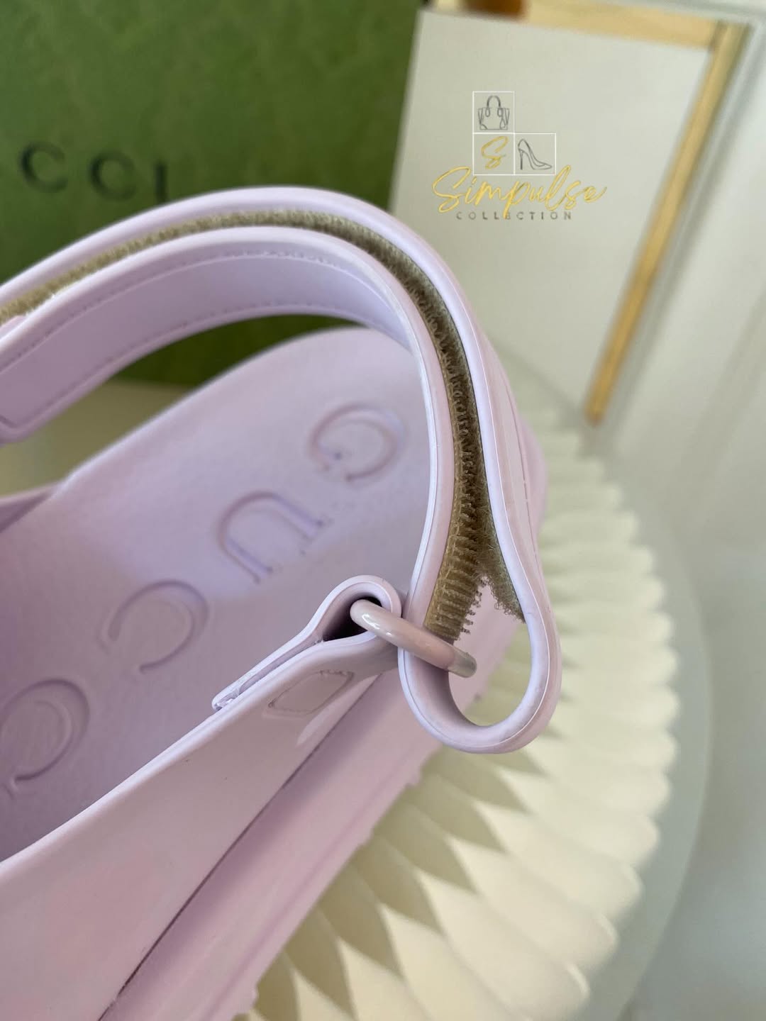 GUCCI Lilac Horsebit Platform Rubber