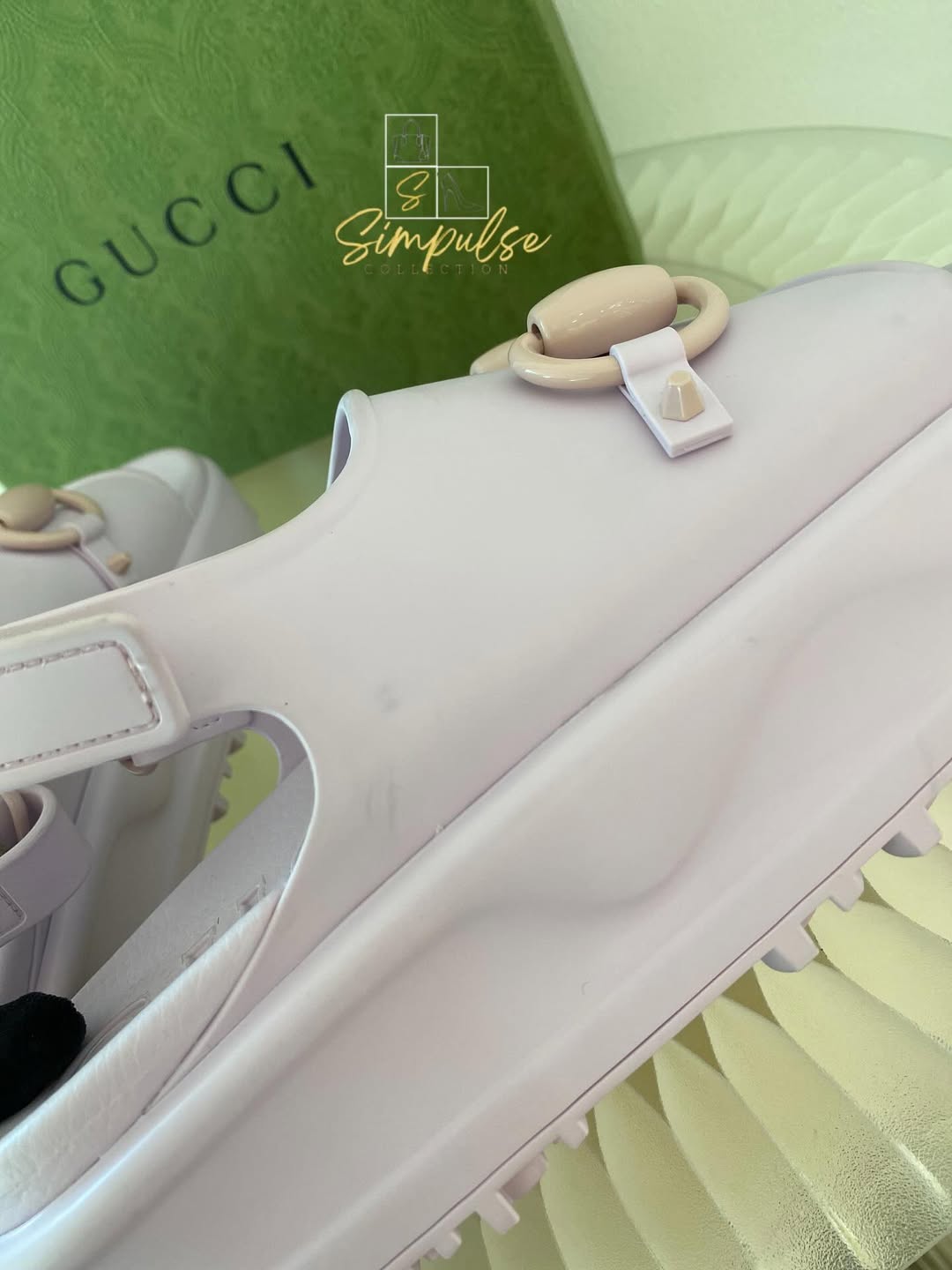 GUCCI Lilac Horsebit Platform Rubber