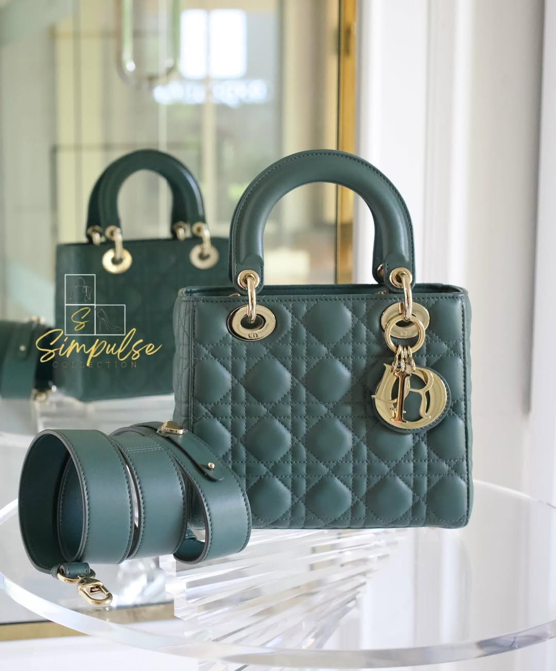 Lady D Small Cannage Lambskin SHW