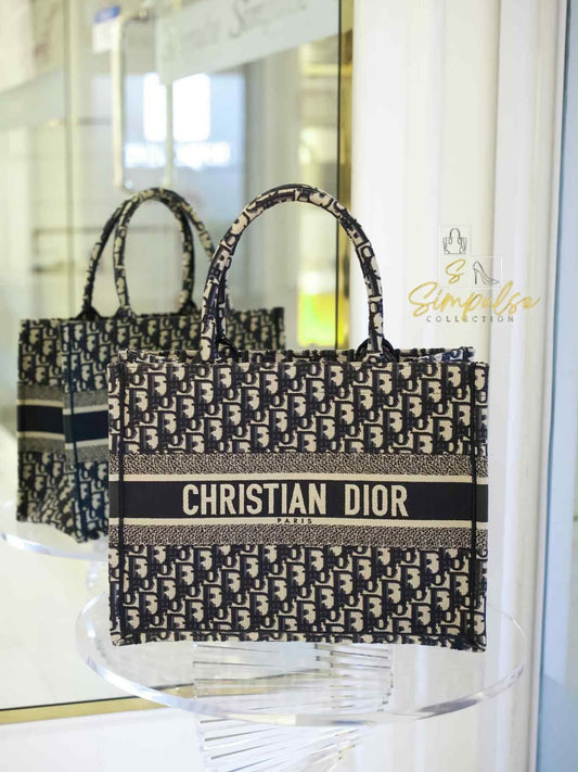 Dior Blue Oblique Booktote Medium Size
