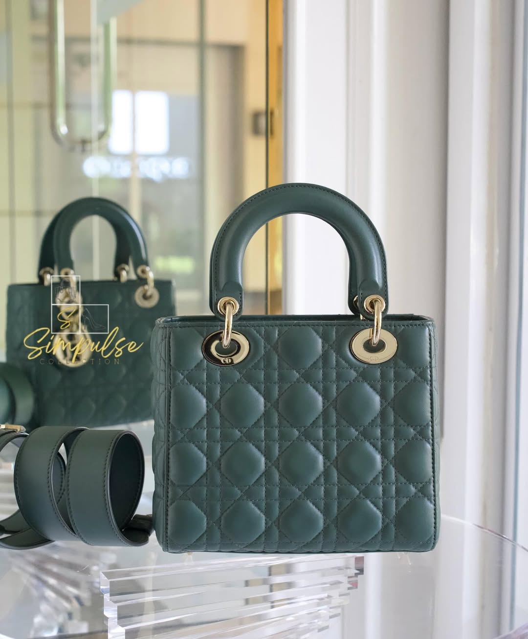 Lady D Small Cannage Lambskin SHW