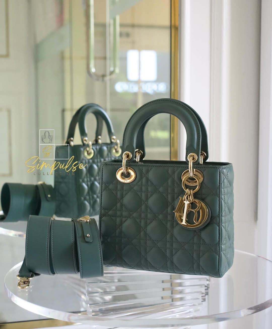 Lady D Small Cannage Lambskin SHW