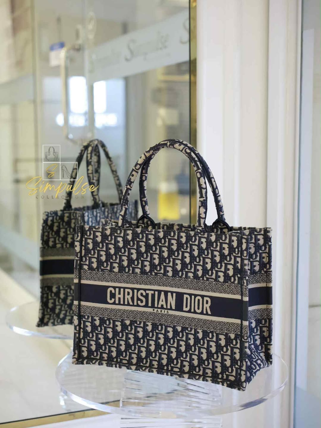 Dior Blue Oblique Booktote Medium Size