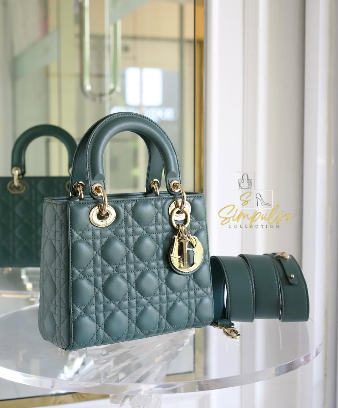 Lady D Small Cannage Lambskin SHW