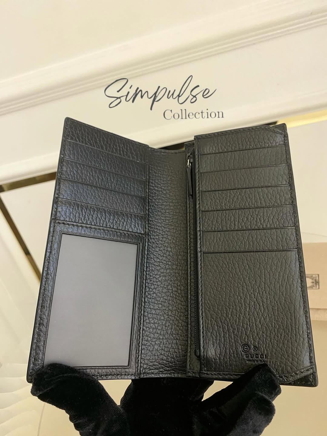 GUCCI Gg Black Long Wallet