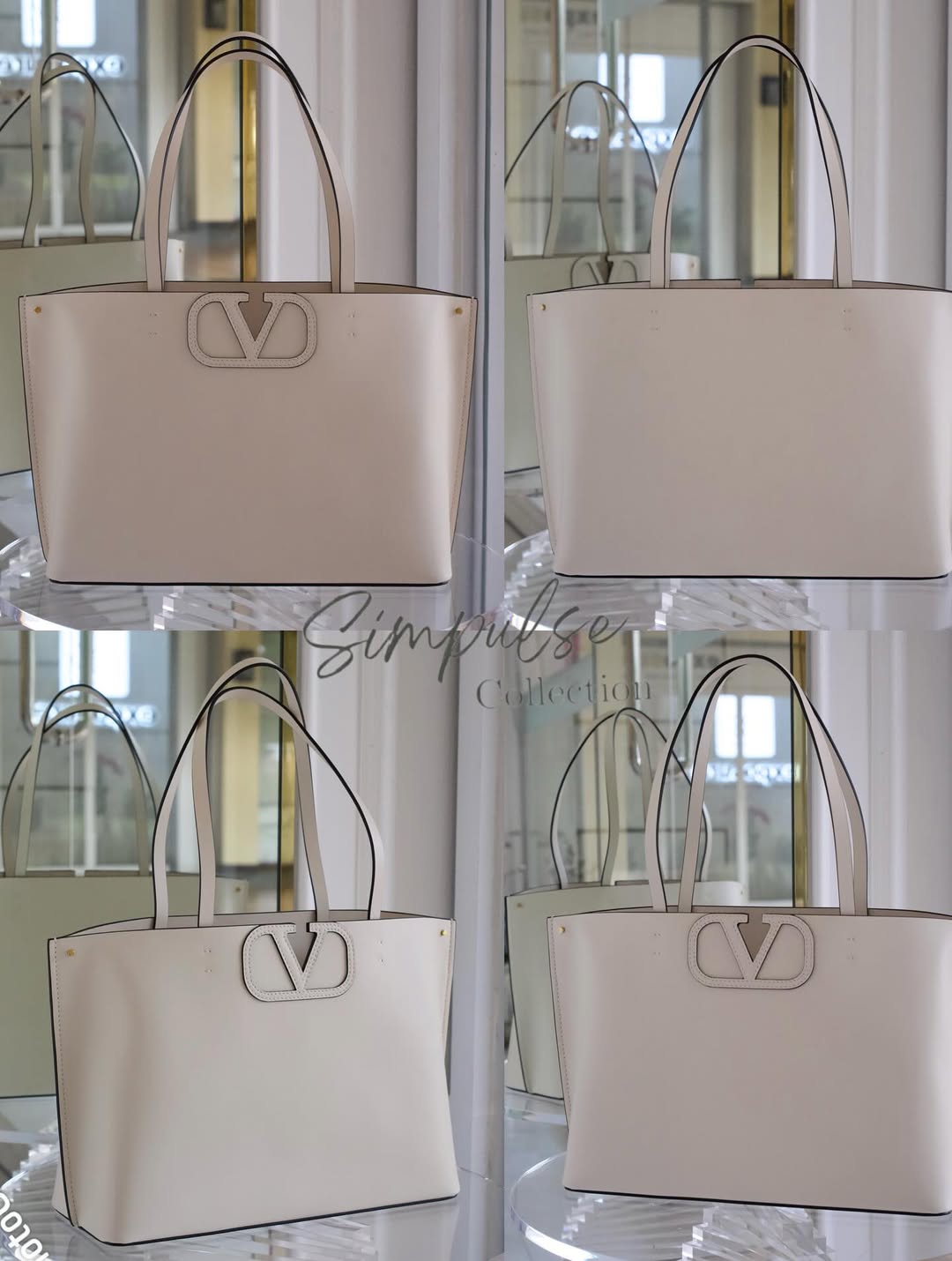 VLTN Fill Me White Ivory Tote Bag