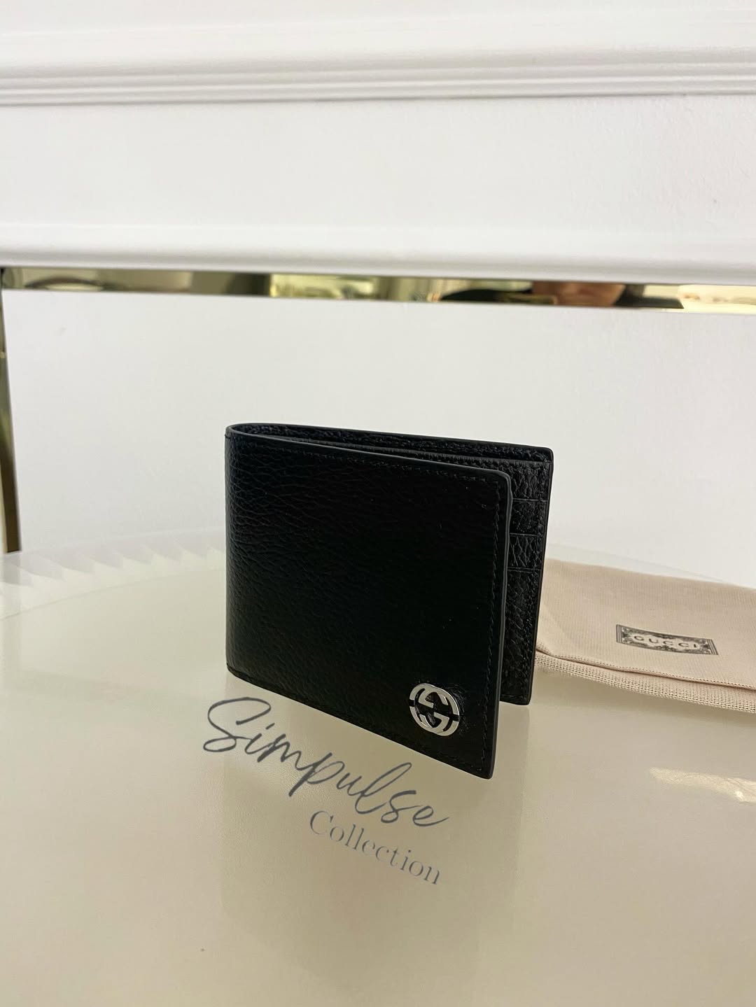 Gg Bifold Black Men's Wallet