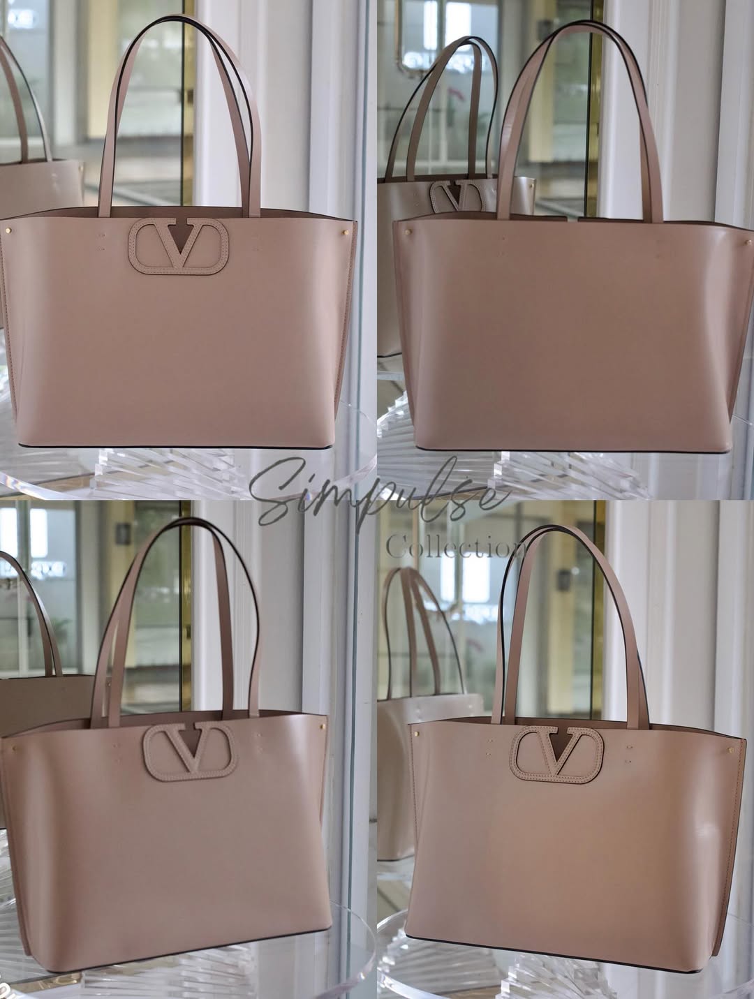 VLTN Fill Me Calfskin Leather Tote Bag