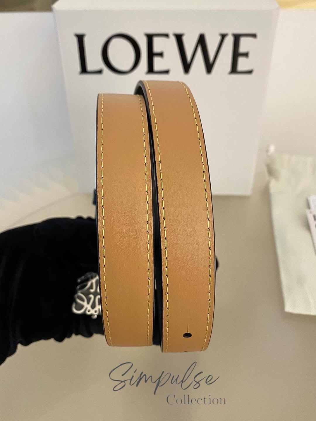 LOEWE Anagram Logo Buckle Belt SHW