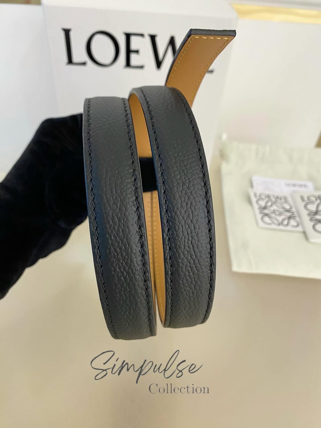 LOEWE Anagram Logo Buckle Belt SHW