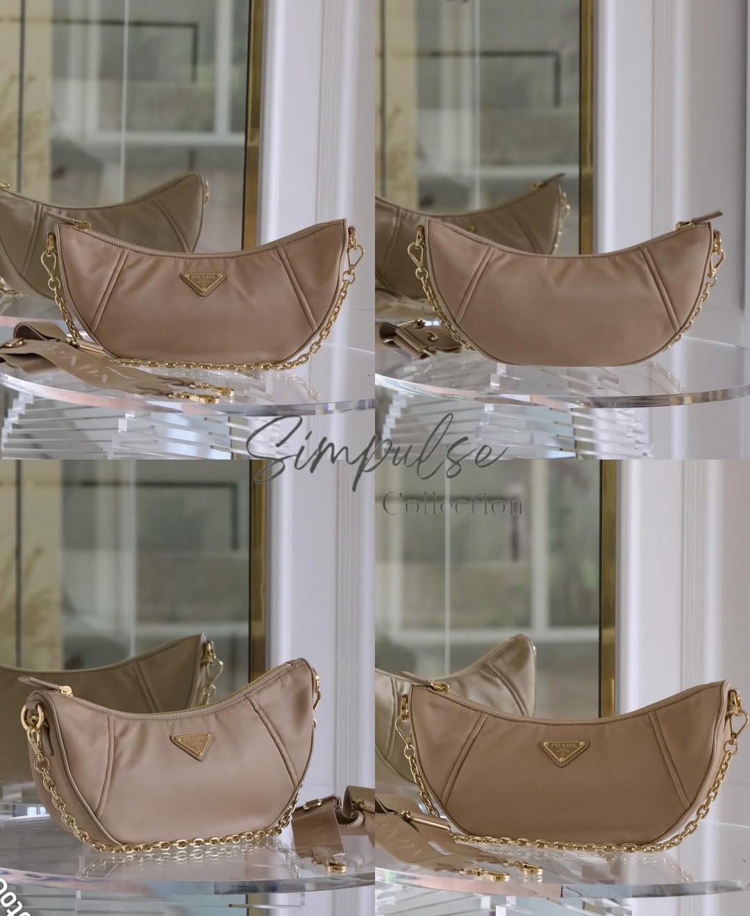 PRADA Demi - Lune Re-Nylon Crossbody Bag