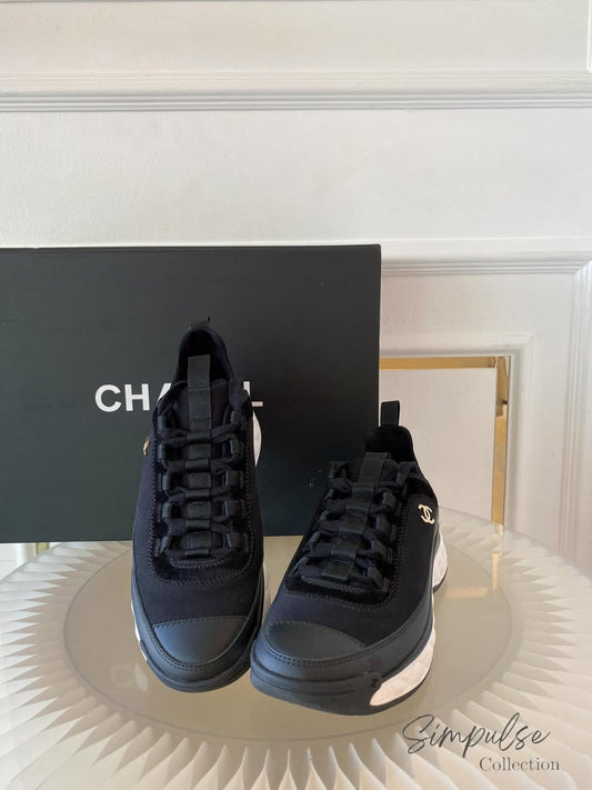 Chanel Cc Black Trail Sneakers