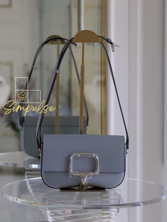 HERMES Della Cavalleria Elan Gris Pale Epsom PHW