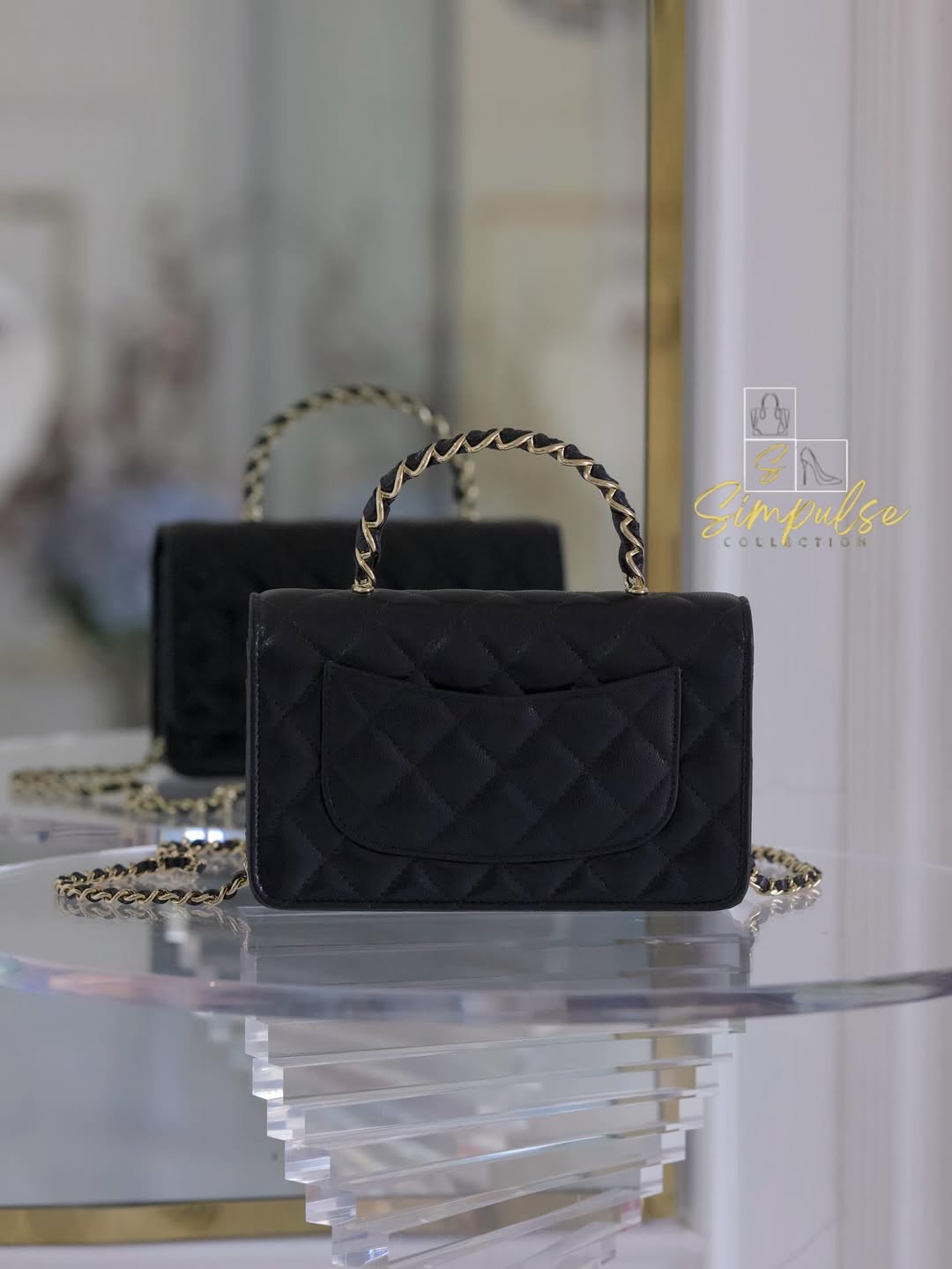 CHANEL WOC Top Handle Caviar GHW