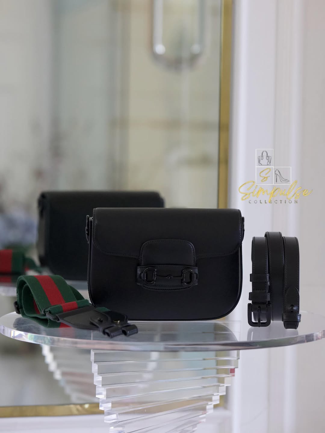 GUCCI Horsebit Small All Black