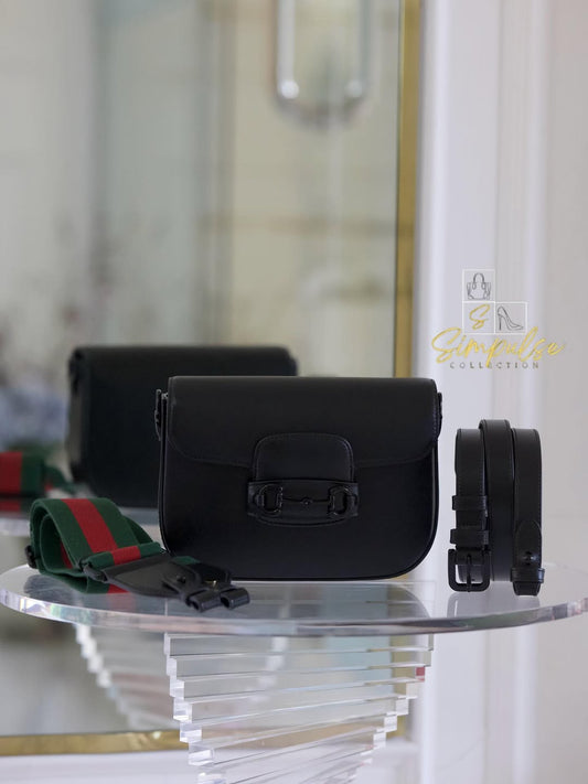 GUCCI Horsebit Small All Black