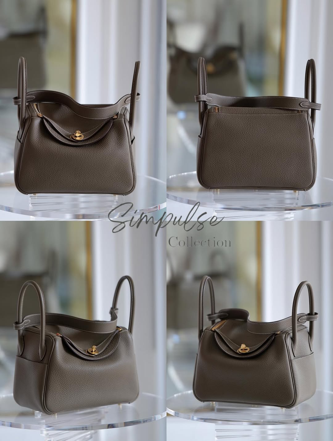 HERMES Lindy 26 Etoupe GHW