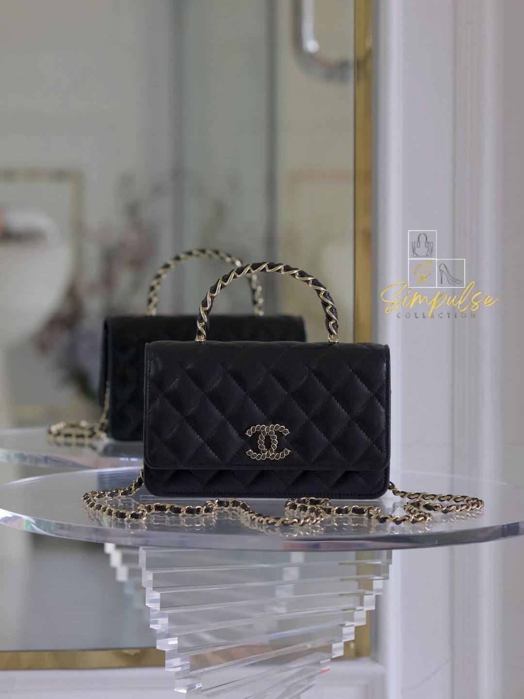 CHANEL WOC Top Handle Caviar GHW