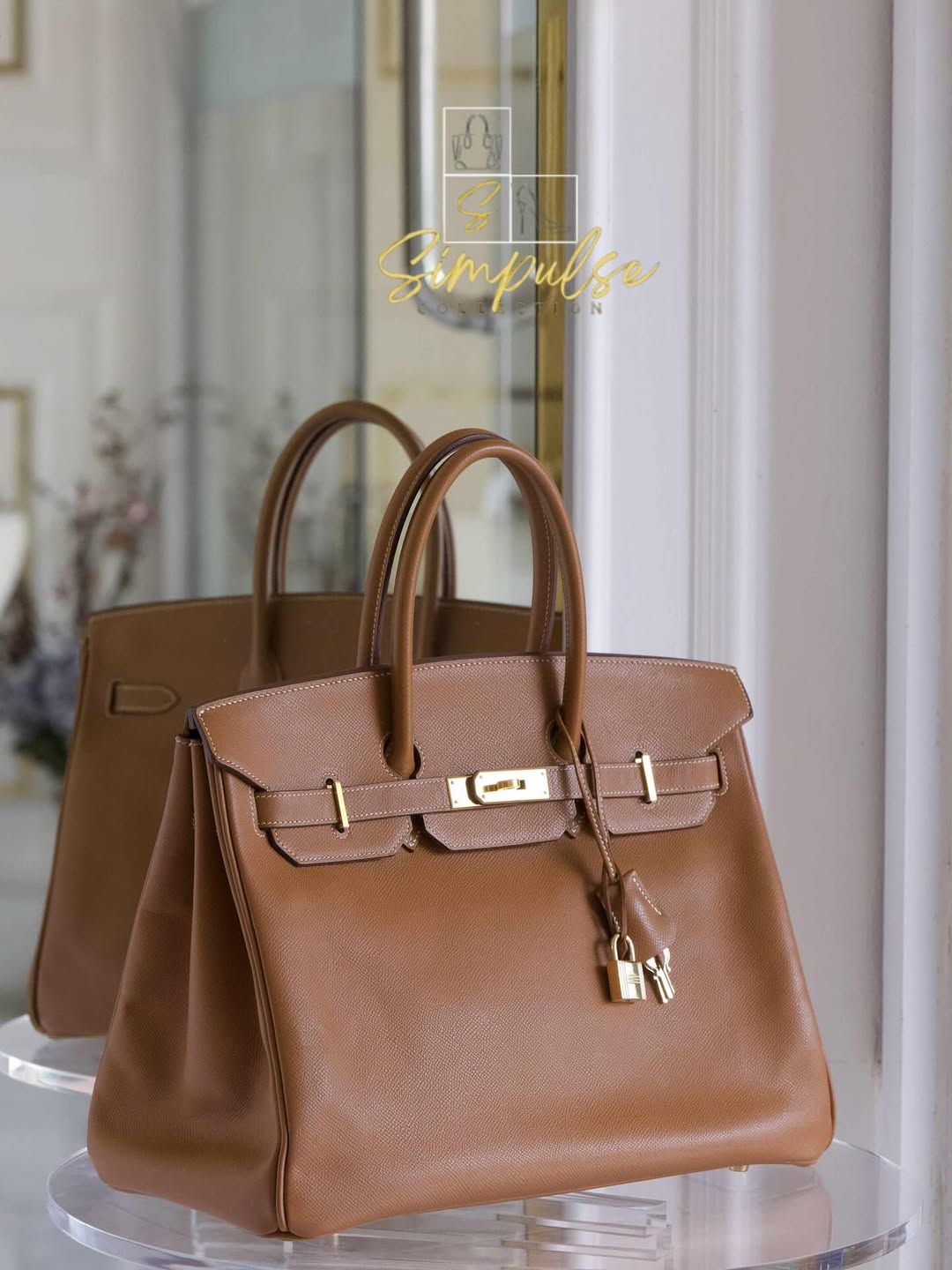 HERMES Birkin 35 Gold on Gold Epsom