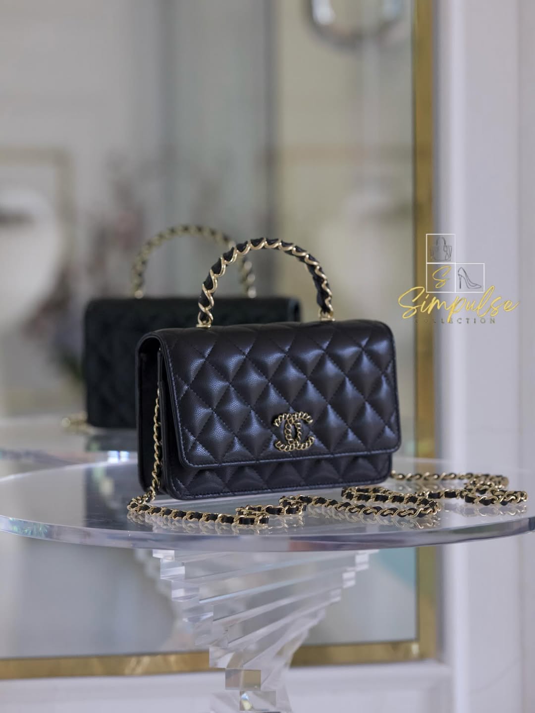 CHANEL WOC Top Handle Caviar GHW
