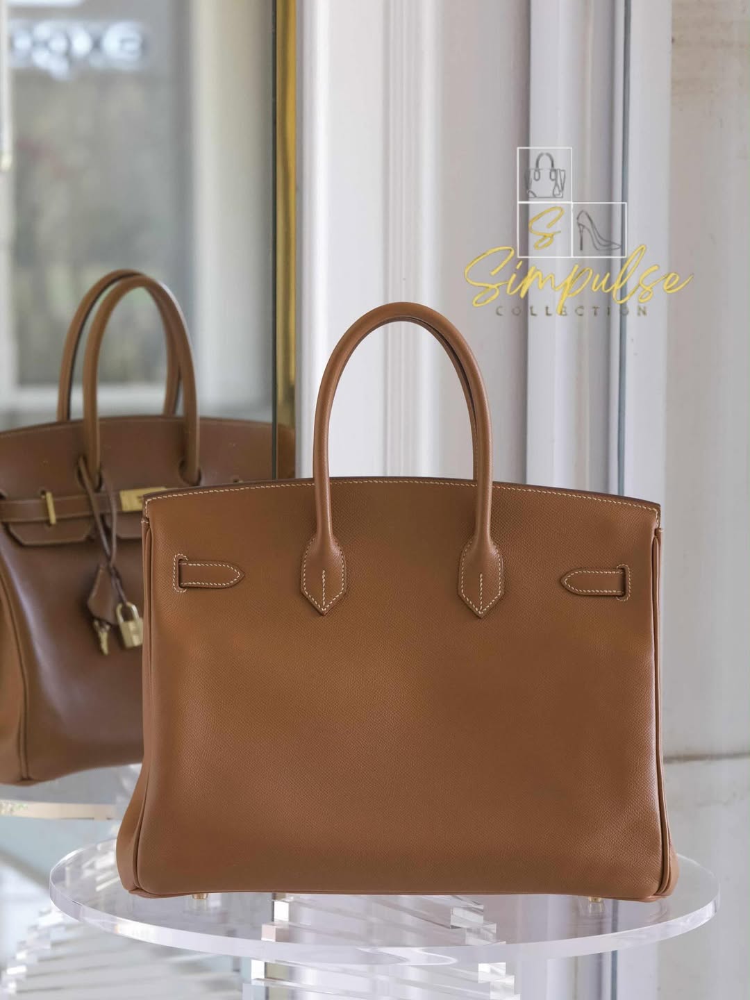 HERMES Birkin 35 Gold on Gold Epsom