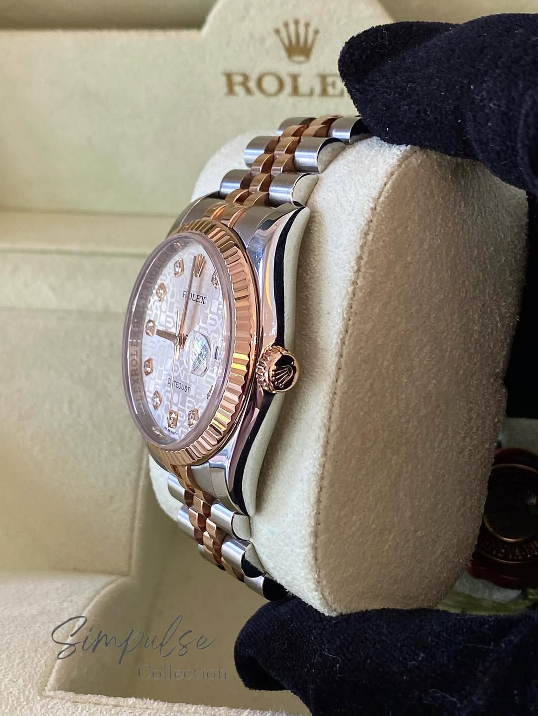 ROLEX Datejust 36mm Two Tone RG Anniversary Dial w/ DiA