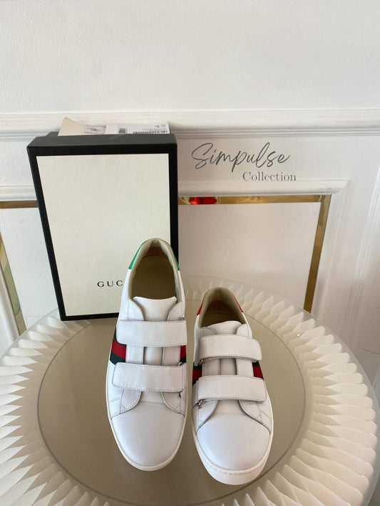 Gucci Ace White Leather Sneakers