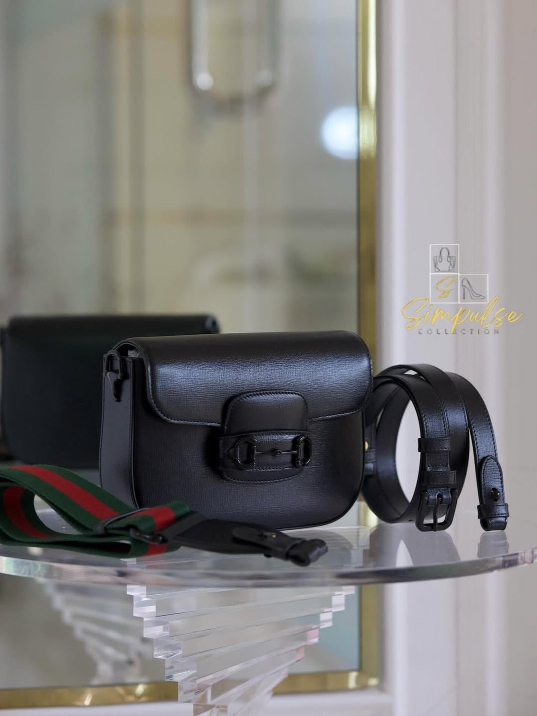 GUCCI Horsebit Small All Black