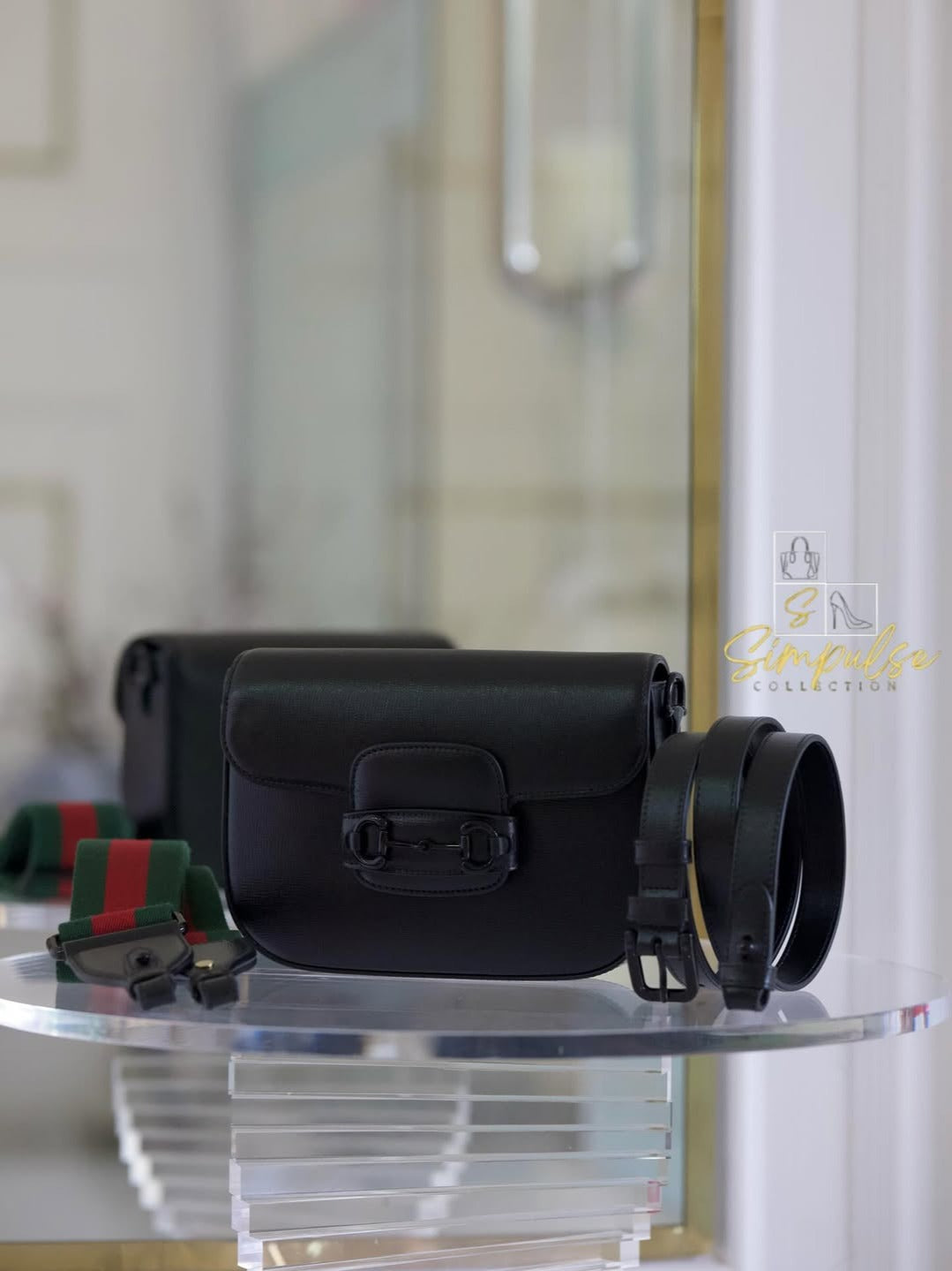 GUCCI Horsebit Small All Black