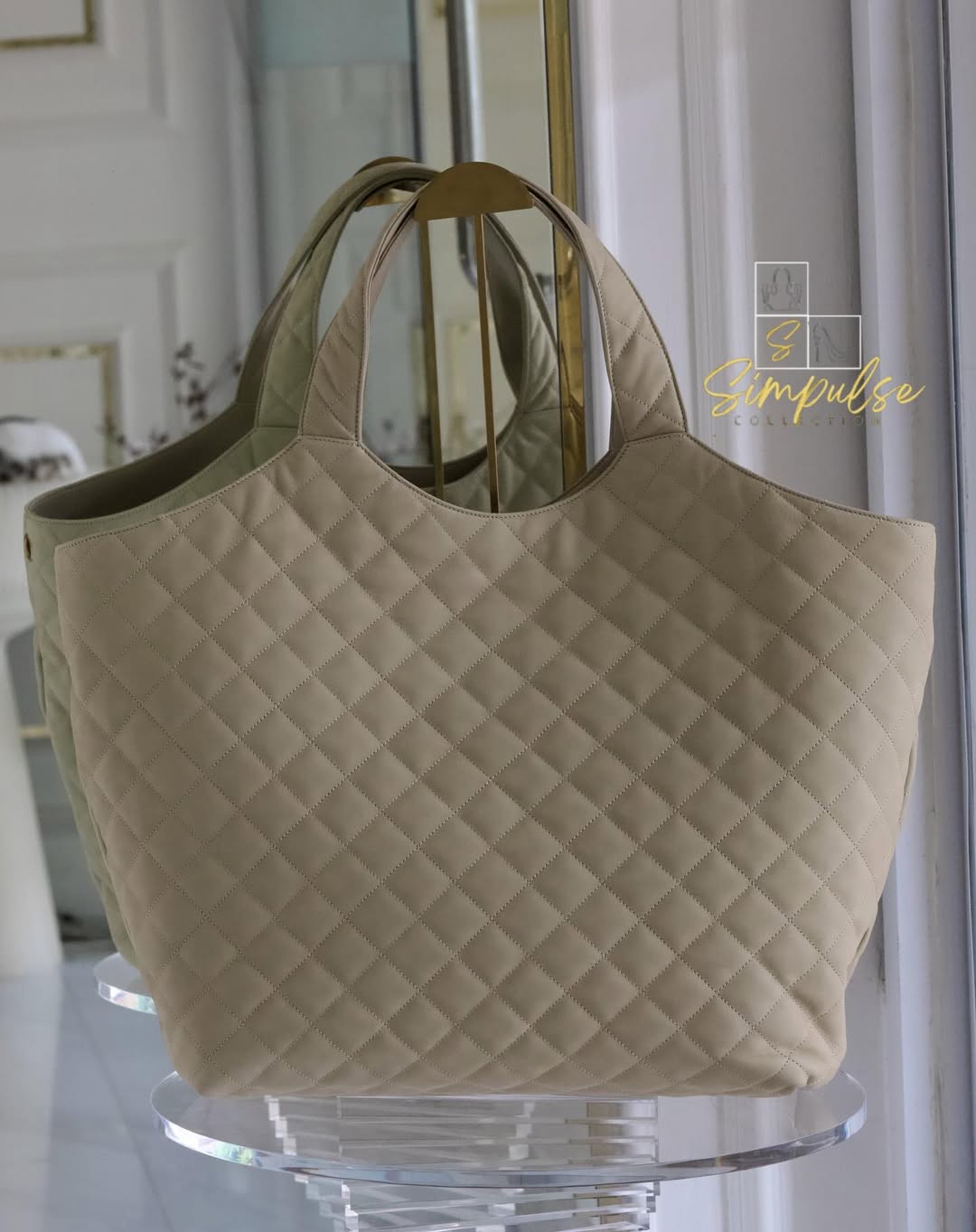 YVES SAINT LAURENT Icare Maxi Quilted Nubuck Suede
