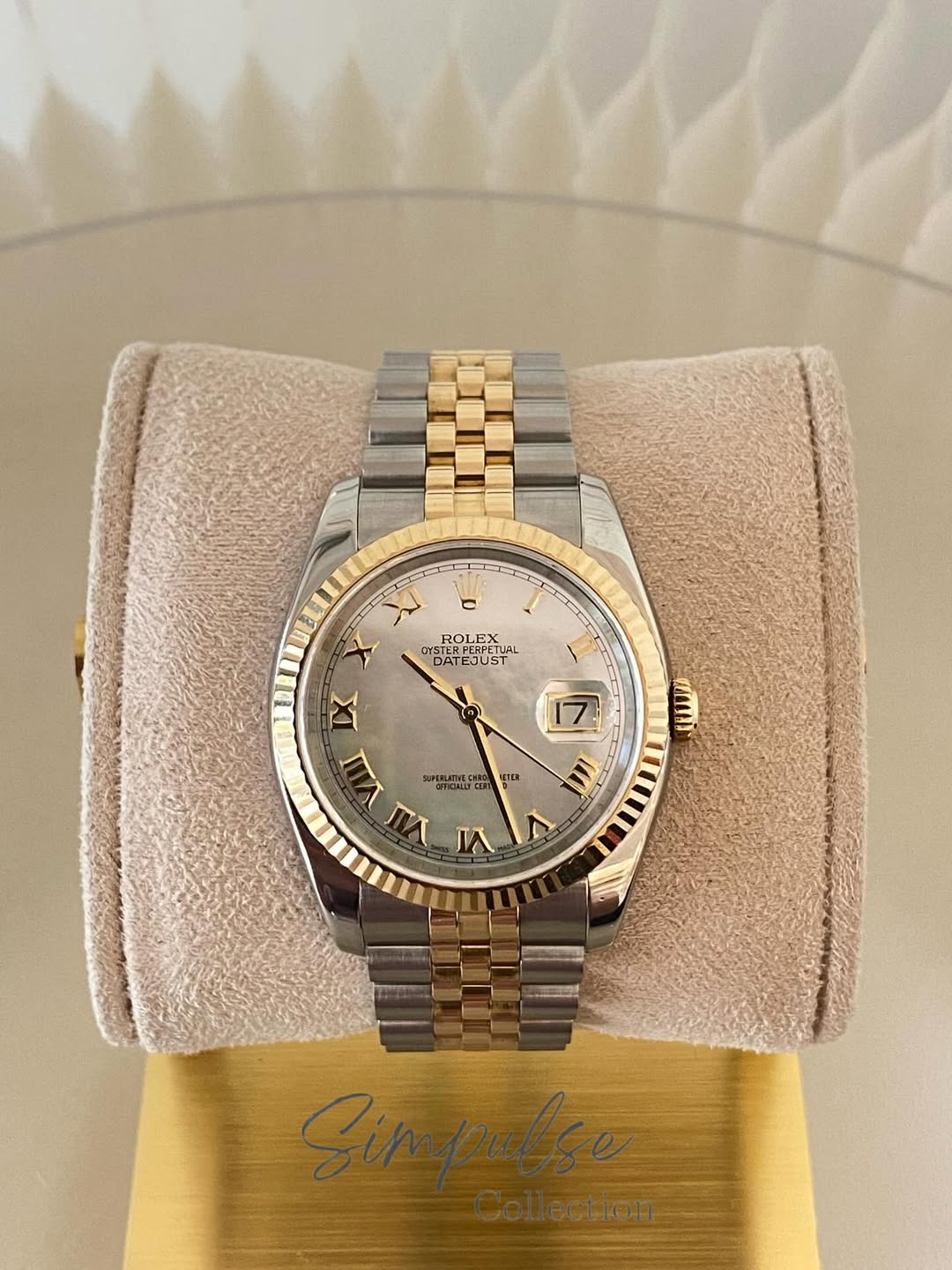 ROLEX Datejust 36mm Two Tone YG MOP Dial