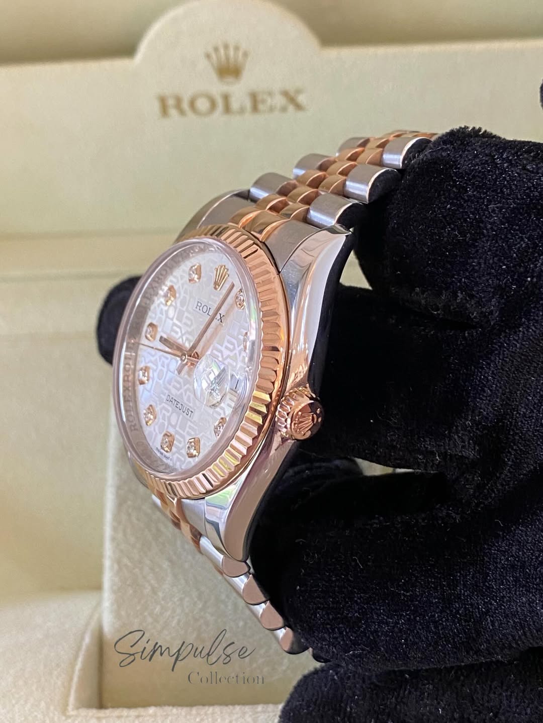 ROLEX Datejust 36mm Two Tone RG Anniversary Dial w/ DiA