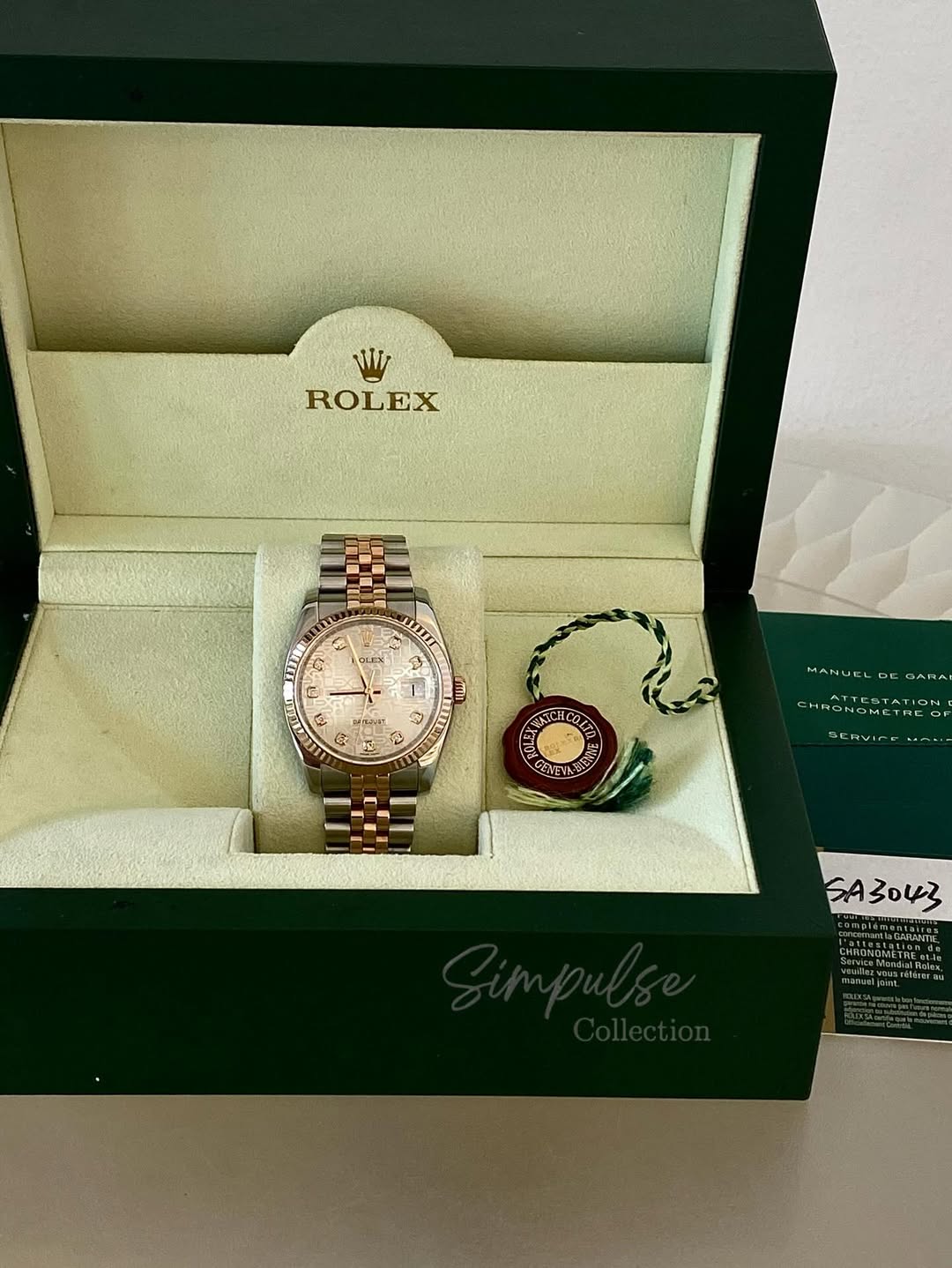 ROLEX Datejust 36mm Two Tone RG Anniversary Dial w/ DiA