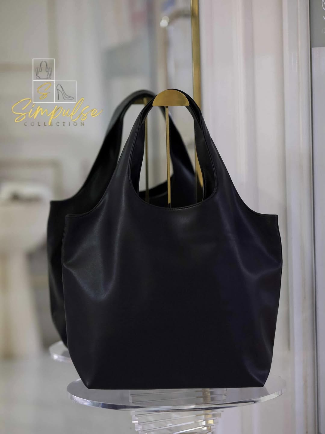 A.P.C Ninon Medium Black Tote Bag
