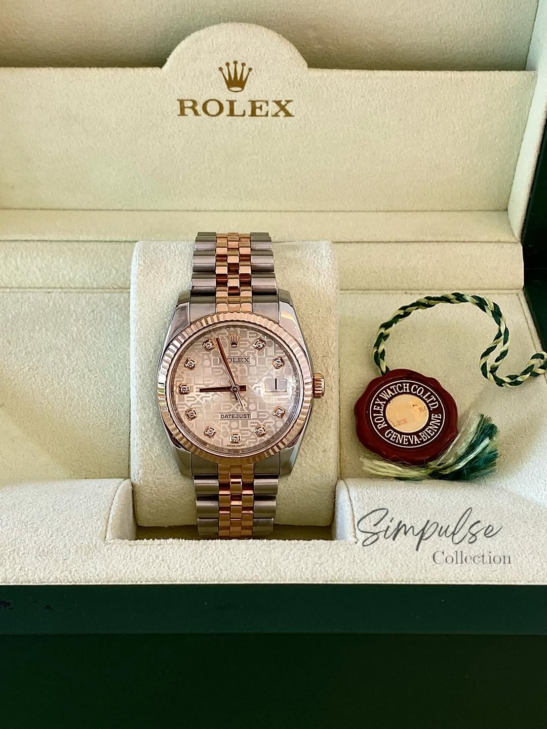 ROLEX Datejust 36mm Two Tone RG Anniversary Dial w/ DiA