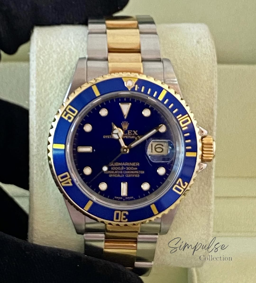 ROLEX Submariner Date "Bluesy" Royal Blue Dial w/ Oyster Steel Two Tone YG