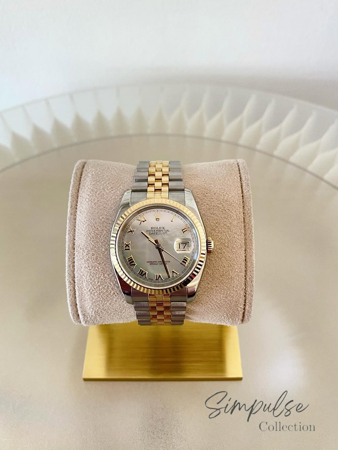 ROLEX Datejust 36mm Two Tone YG MOP Dial