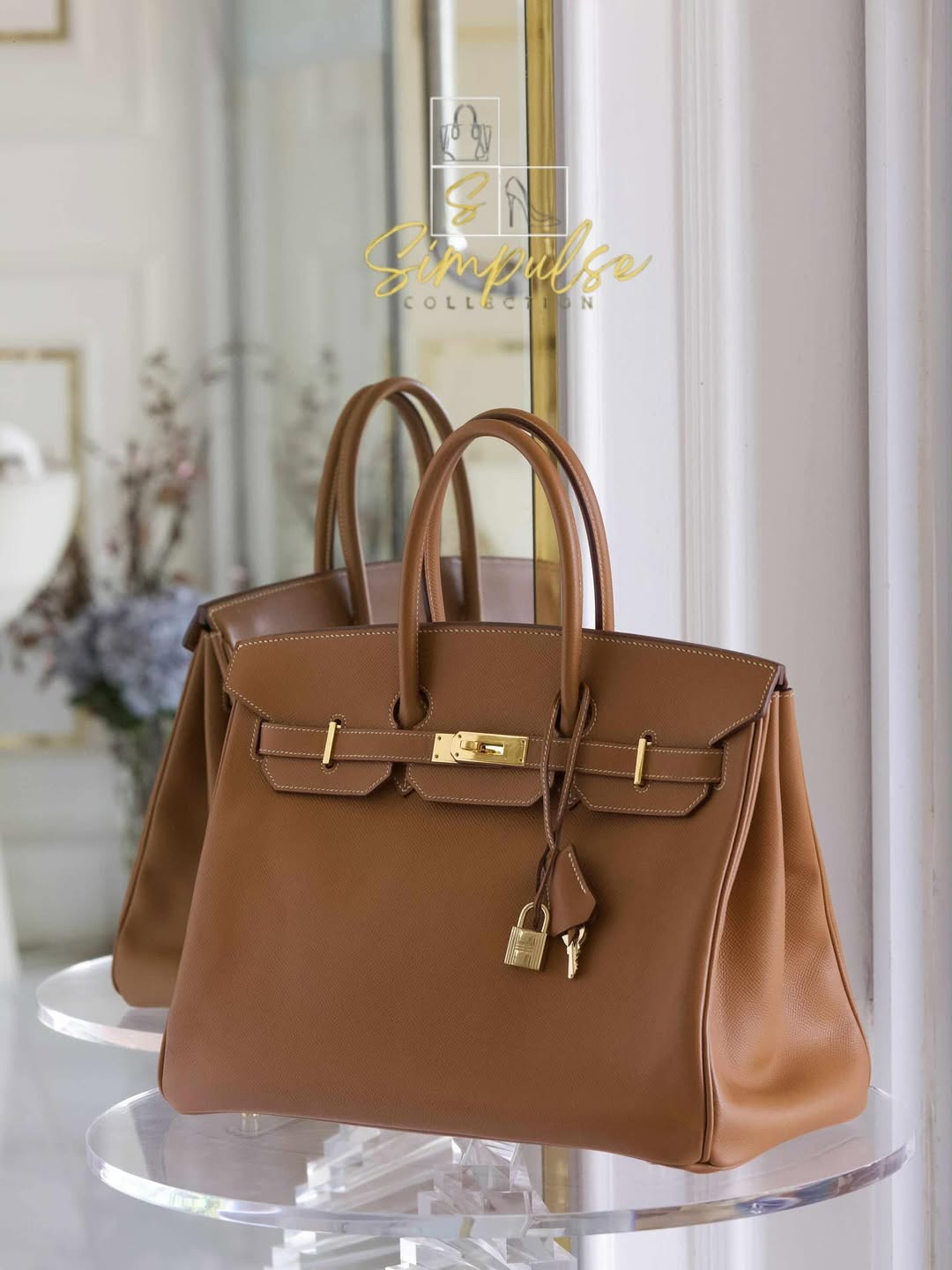 HERMES Birkin 35 Gold on Gold Epsom