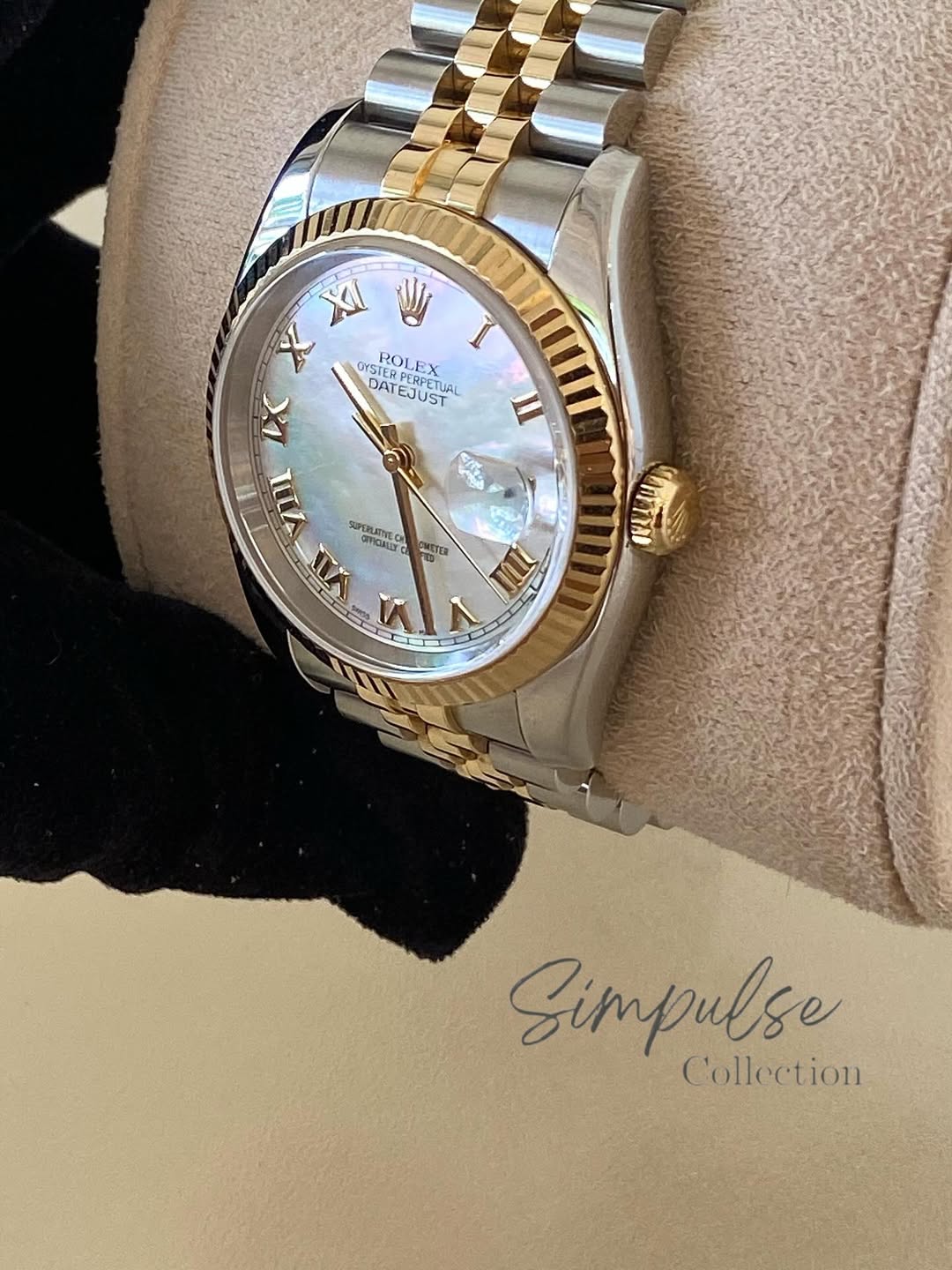 ROLEX Datejust 36mm Two Tone YG MOP Dial